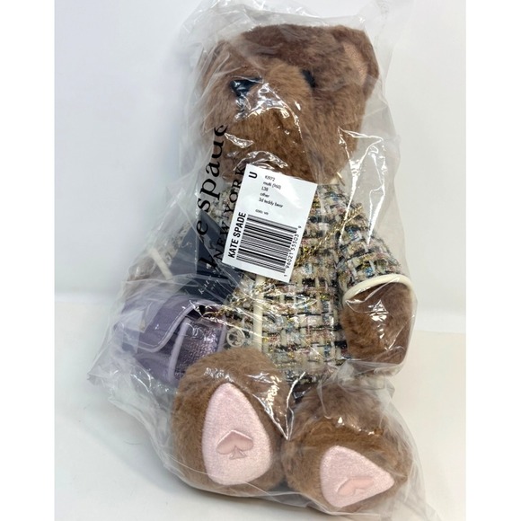 Kate Spade Purse Oh What Fun 3D Teddy Crossbody‎ Bag KI972 Faux Fur & Tweed NWT - Picture 5 of 6